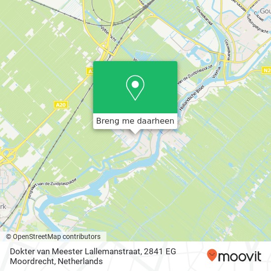 Dokter van Meester Lallemanstraat, 2841 EG Moordrecht kaart