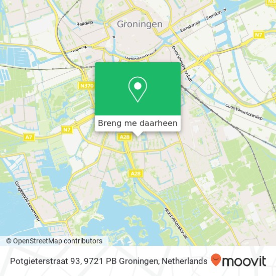 Potgieterstraat 93, 9721 PB Groningen kaart