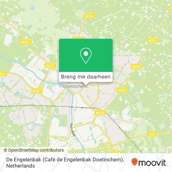 De Engelenbak (Café de Engelenbak Doetinchem) kaart