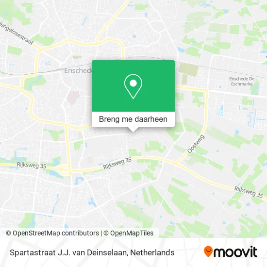 Spartastraat J.J. van Deinselaan kaart