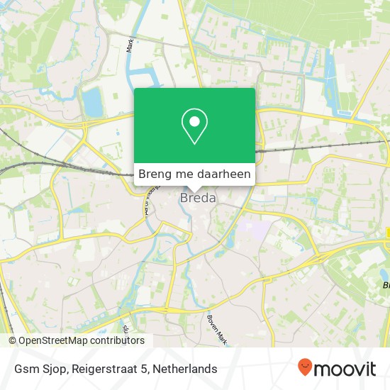 Gsm Sjop, Reigerstraat 5 kaart