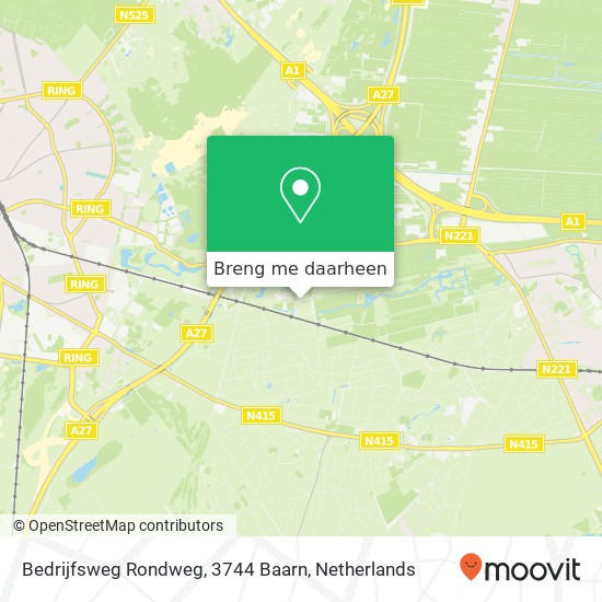 Bedrijfsweg Rondweg, 3744 Baarn kaart