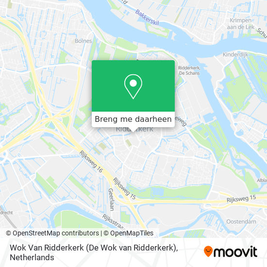 Wok Van Ridderkerk (De Wok van Ridderkerk) kaart