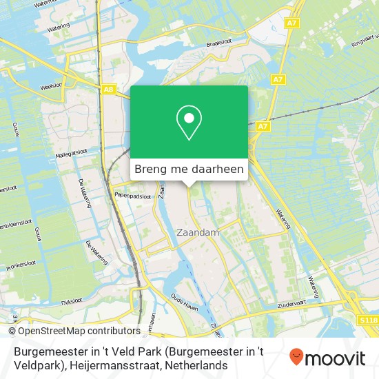 Burgemeester in 't Veld Park (Burgemeester in 't Veldpark), Heijermansstraat kaart