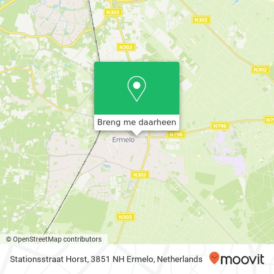 Stationsstraat Horst, 3851 NH Ermelo kaart