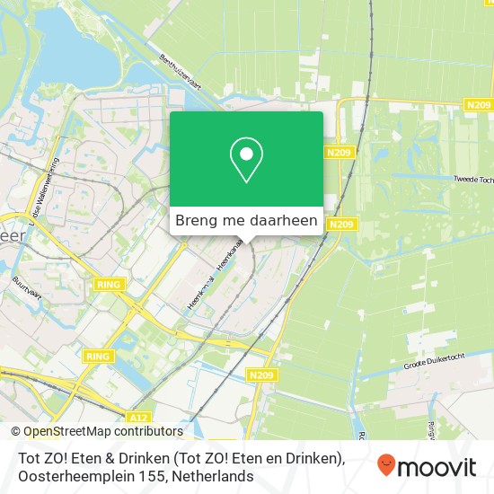 Tot ZO! Eten & Drinken (Tot ZO! Eten en Drinken), Oosterheemplein 155 kaart