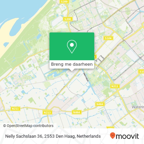 Nelly Sachslaan 36, 2553 Den Haag kaart