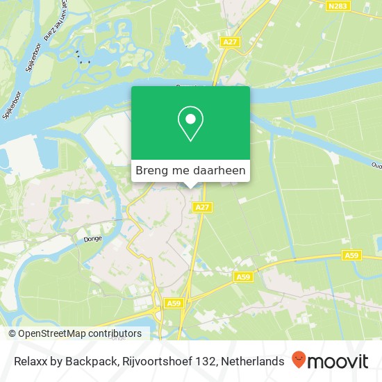 Relaxx by Backpack, Rijvoortshoef 132 kaart