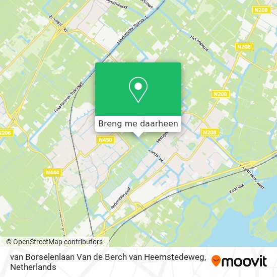 van Borselenlaan Van de Berch van Heemstedeweg kaart