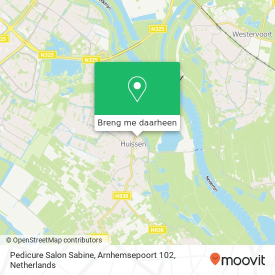 Pedicure Salon Sabine, Arnhemsepoort 102 kaart