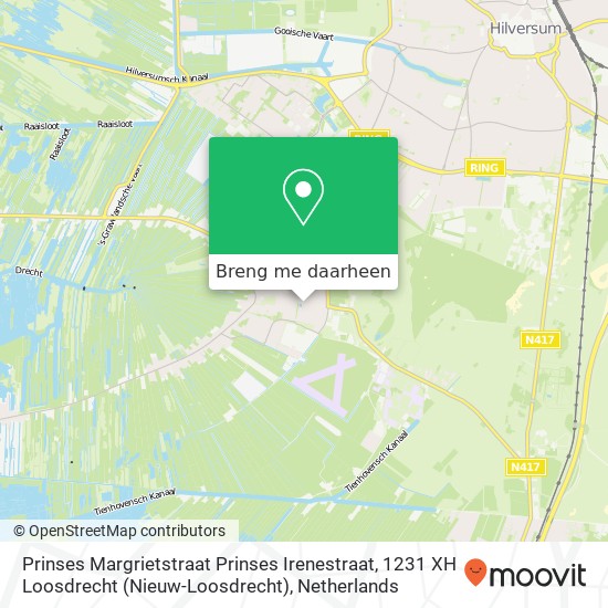 Prinses Margrietstraat Prinses Irenestraat, 1231 XH Loosdrecht (Nieuw-Loosdrecht) kaart