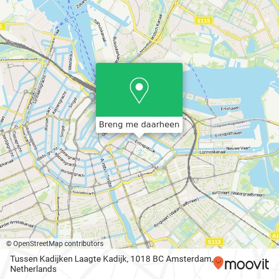 Tussen Kadijken Laagte Kadijk, 1018 BC Amsterdam kaart