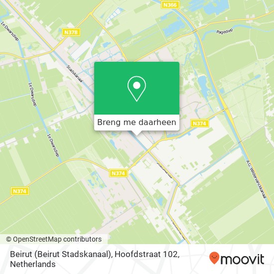 Beirut (Beirut Stadskanaal), Hoofdstraat 102 kaart