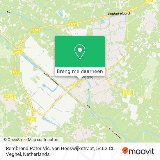 Rembrand Pater Vic. van Heeswijkstraat, 5462 CL Veghel kaart