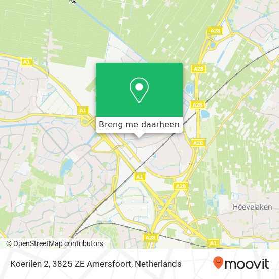 Koerilen 2, 3825 ZE Amersfoort kaart