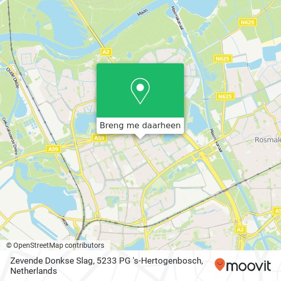 Zevende Donkse Slag, 5233 PG 's-Hertogenbosch kaart