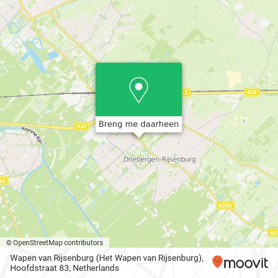 Wapen van Rijsenburg (Het Wapen van Rijsenburg), Hoofdstraat 83 kaart