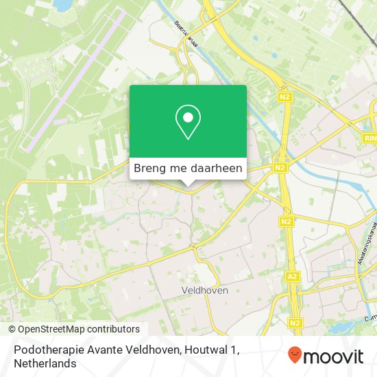 Podotherapie Avante Veldhoven, Houtwal 1 kaart