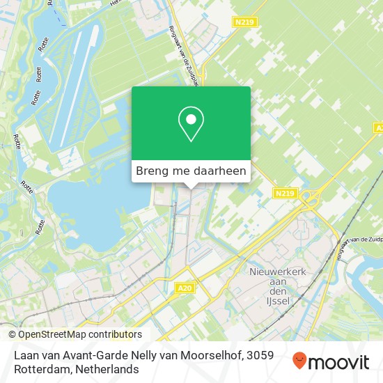 Laan van Avant-Garde Nelly van Moorselhof, 3059 Rotterdam kaart