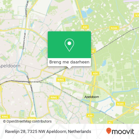 Ravelijn 28, 7325 NW Apeldoorn kaart