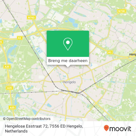 Hengelose Esstraat 72, 7556 ED Hengelo kaart