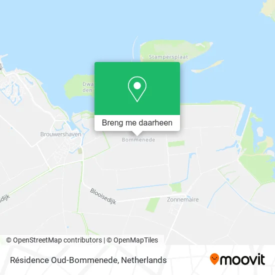 Résidence Oud-Bommenede, Kijkuitsedijk 1 kaart
