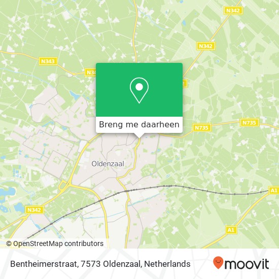 Bentheimerstraat, 7573 Oldenzaal kaart