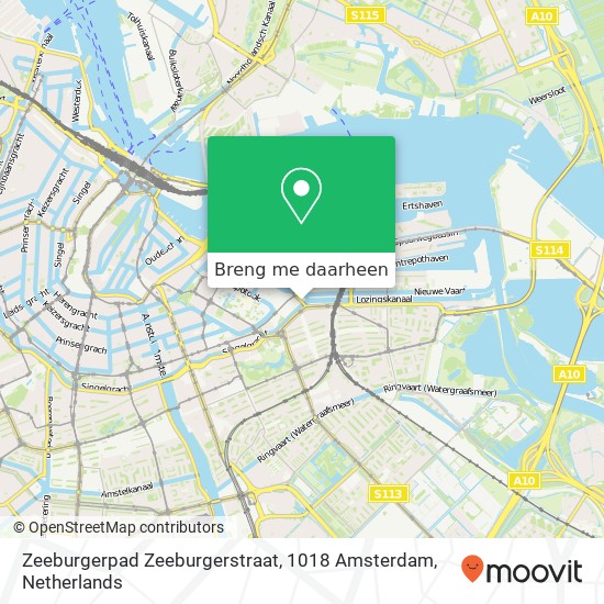 Zeeburgerpad Zeeburgerstraat, 1018 Amsterdam kaart