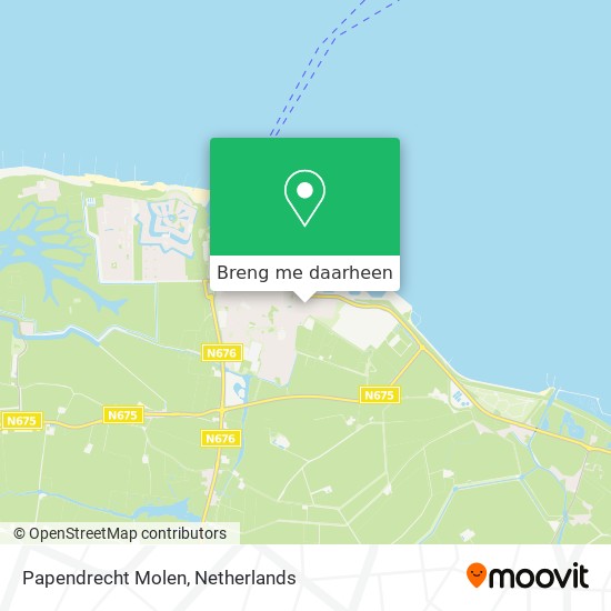 Papendrecht Molen kaart