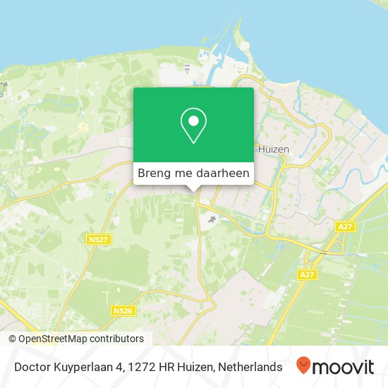 Doctor Kuyperlaan 4, 1272 HR Huizen kaart