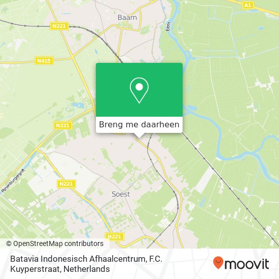 Batavia Indonesisch Afhaalcentrum, F.C. Kuyperstraat kaart