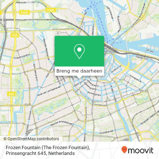 Frozen Fountain (The Frozen Fountain), Prinsengracht 645 kaart
