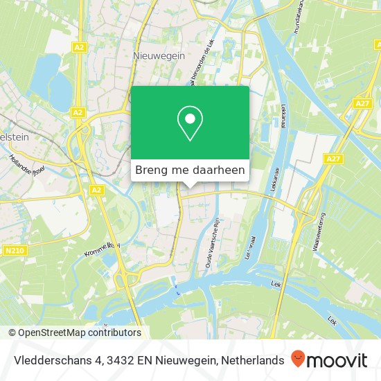 Vledderschans 4, 3432 EN Nieuwegein kaart