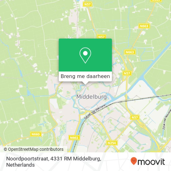 Noordpoortstraat, 4331 RM Middelburg kaart