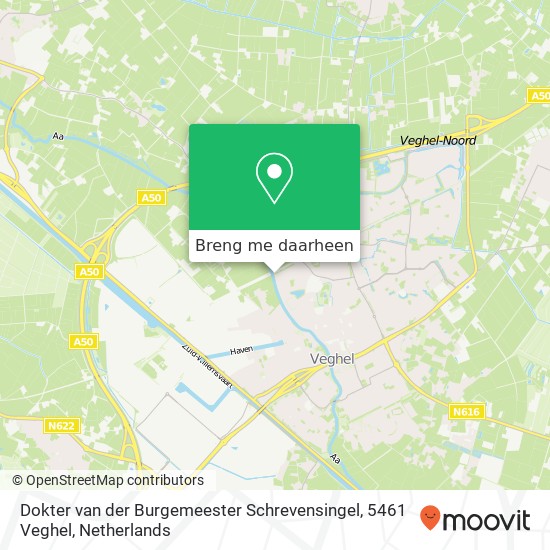 Dokter van der Burgemeester Schrevensingel, 5461 Veghel kaart