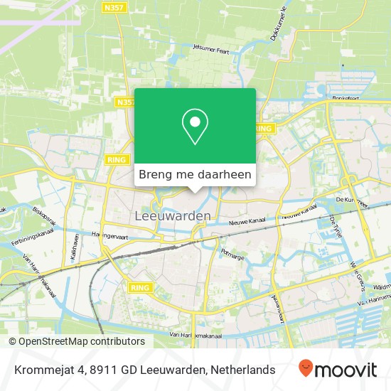 Krommejat 4, 8911 GD Leeuwarden kaart