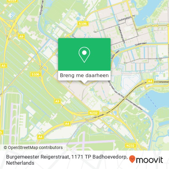 Burgemeester Reigerstraat, 1171 TP Badhoevedorp kaart