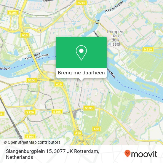 Slangenburgplein 15, 3077 JK Rotterdam kaart