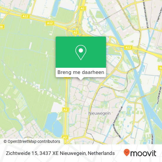 Zichtweide 15, 3437 XE Nieuwegein kaart