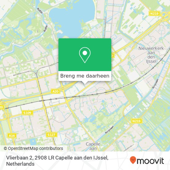 Vlierbaan 2, 2908 LR Capelle aan den IJssel kaart