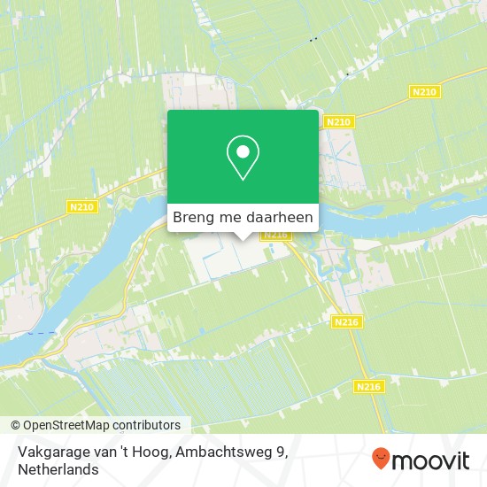 Vakgarage van 't Hoog, Ambachtsweg 9 kaart