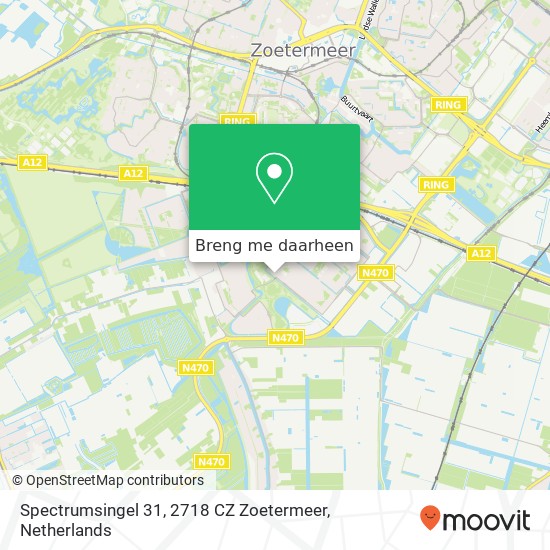 Spectrumsingel 31, 2718 CZ Zoetermeer kaart