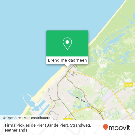 Firma Pickles de Pier (Bar de Pier), Strandweg kaart