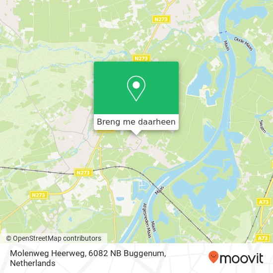 Molenweg Heerweg, 6082 NB Buggenum kaart
