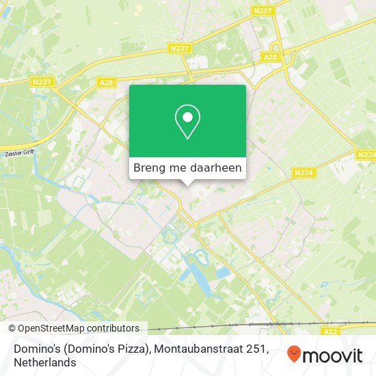 Domino's (Domino's Pizza), Montaubanstraat 251 kaart