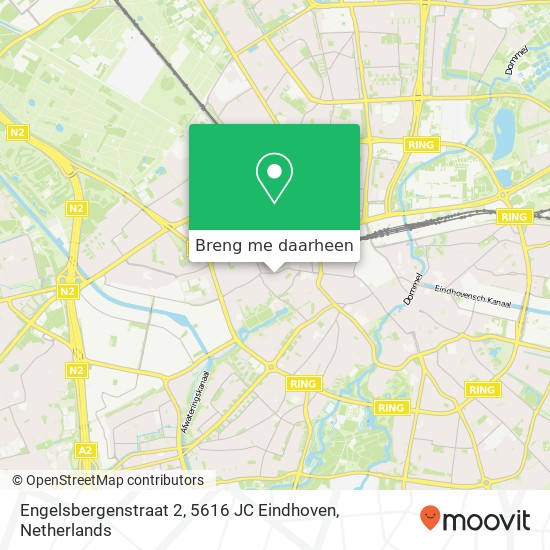Engelsbergenstraat 2, 5616 JC Eindhoven kaart