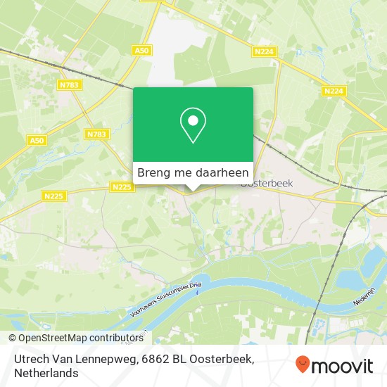 Utrech Van Lennepweg, 6862 BL Oosterbeek kaart