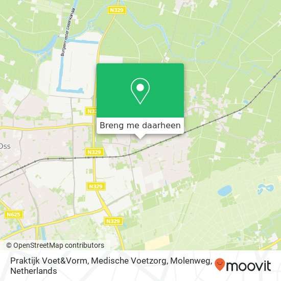 Praktijk Voet&Vorm, Medische Voetzorg, Molenweg kaart