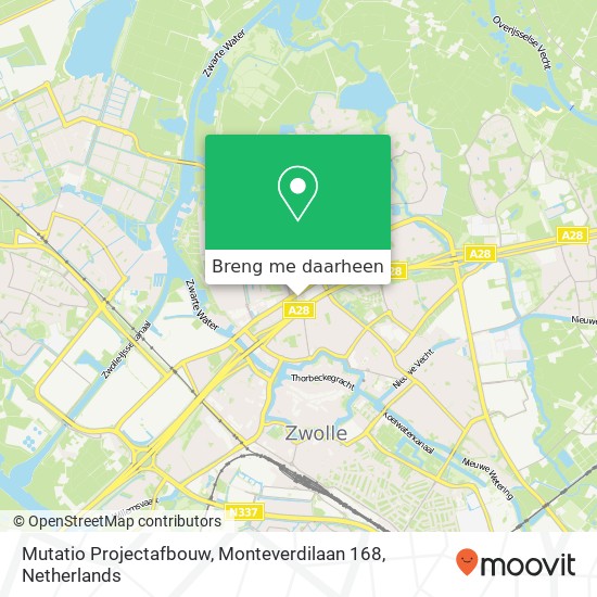 Mutatio Projectafbouw, Monteverdilaan 168 kaart