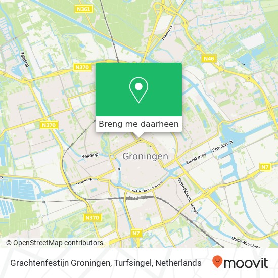 Grachtenfestijn Groningen, Turfsingel kaart